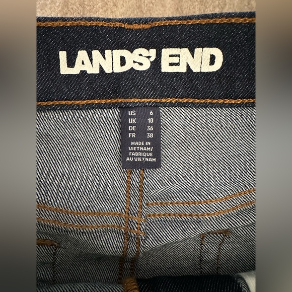 Lands End Women’s Recover Denim High Rise Wide Leg Crop Jeans Size 6 - Picture 6 of 12
